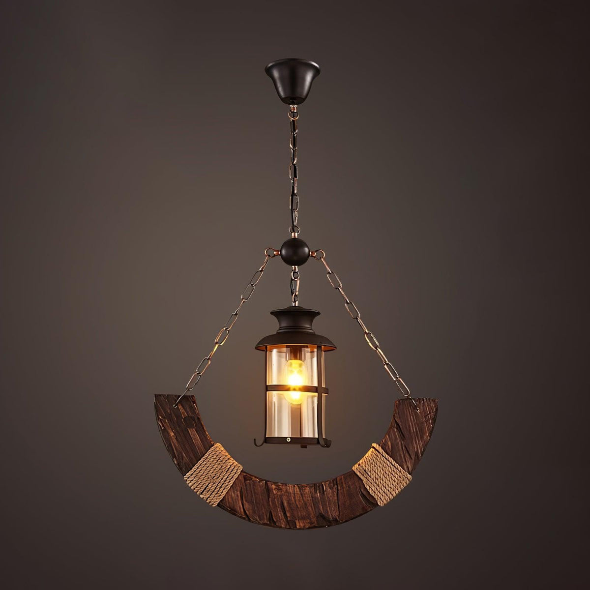 Aurzorir Kronleuchter aus Vintage-Holz