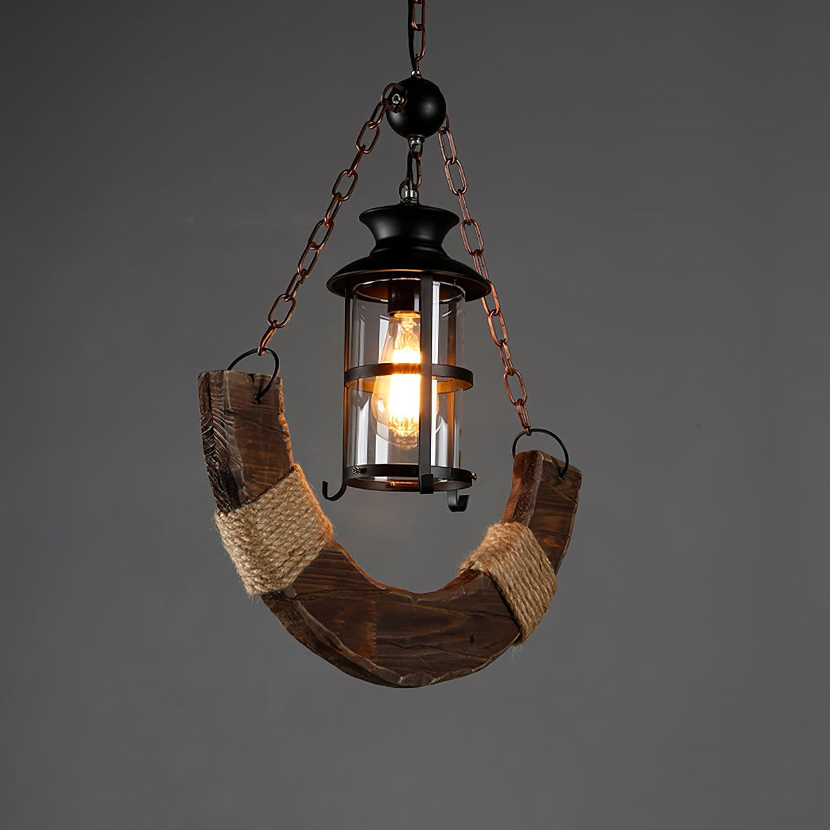 Aurzorir Kronleuchter aus Vintage-Holz