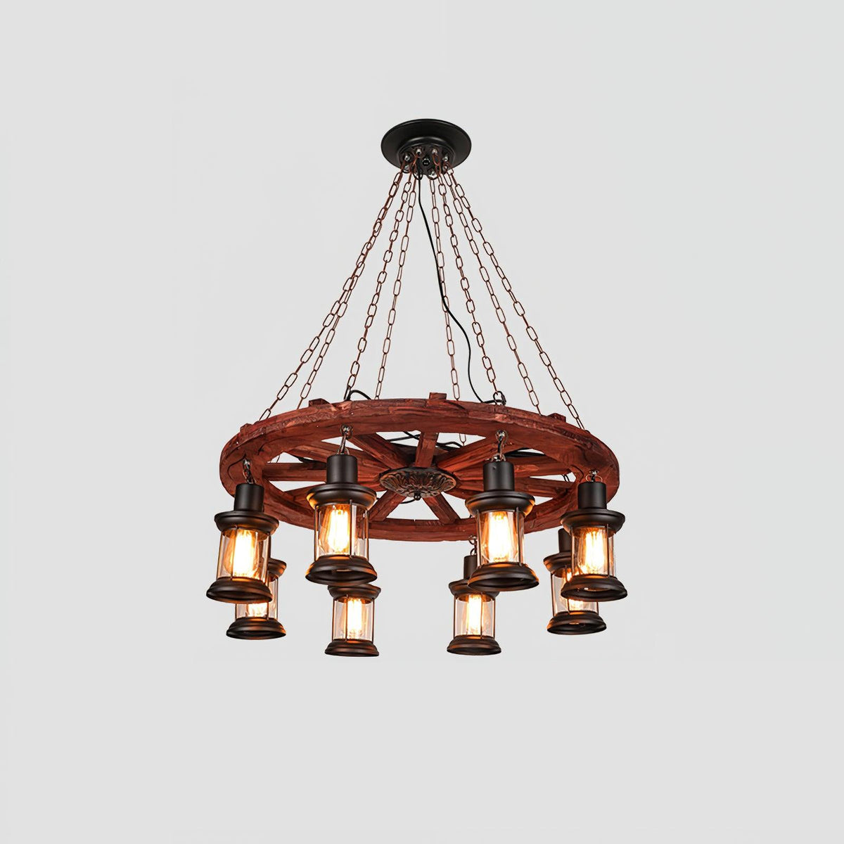 Aurzorir Kronleuchter aus Vintage-Holz