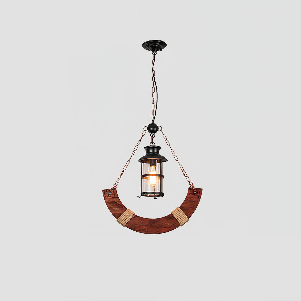 Aurzorir Kronleuchter aus Vintage-Holz