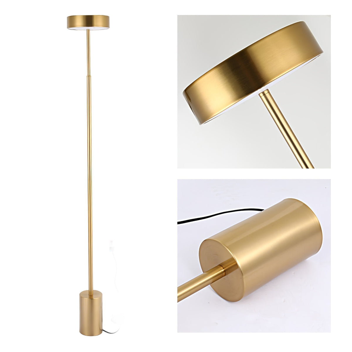 Circa zeitgenössische minimalistische Stehleuchte mit drehbarem Kopf