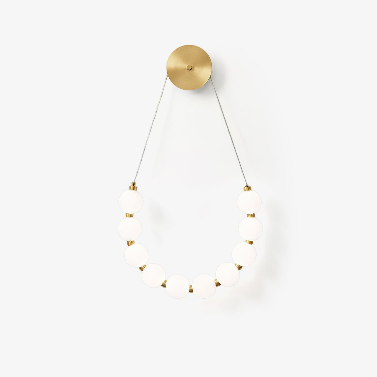 Ilirel Kunst-Ketten-Loop-Messing-Wandleuchte