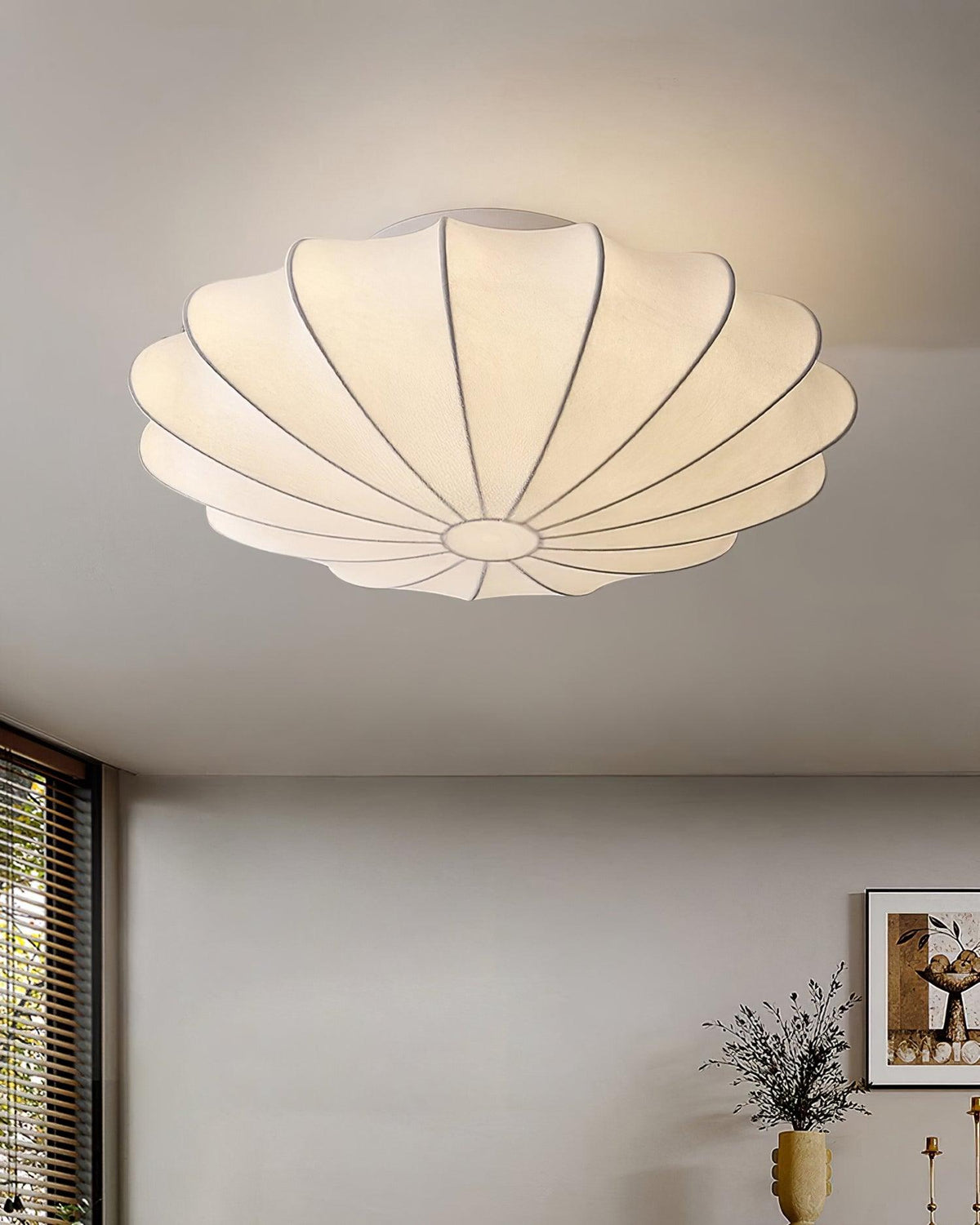 Miriveria Deckenleuchte Stoffschale skulptural elegant