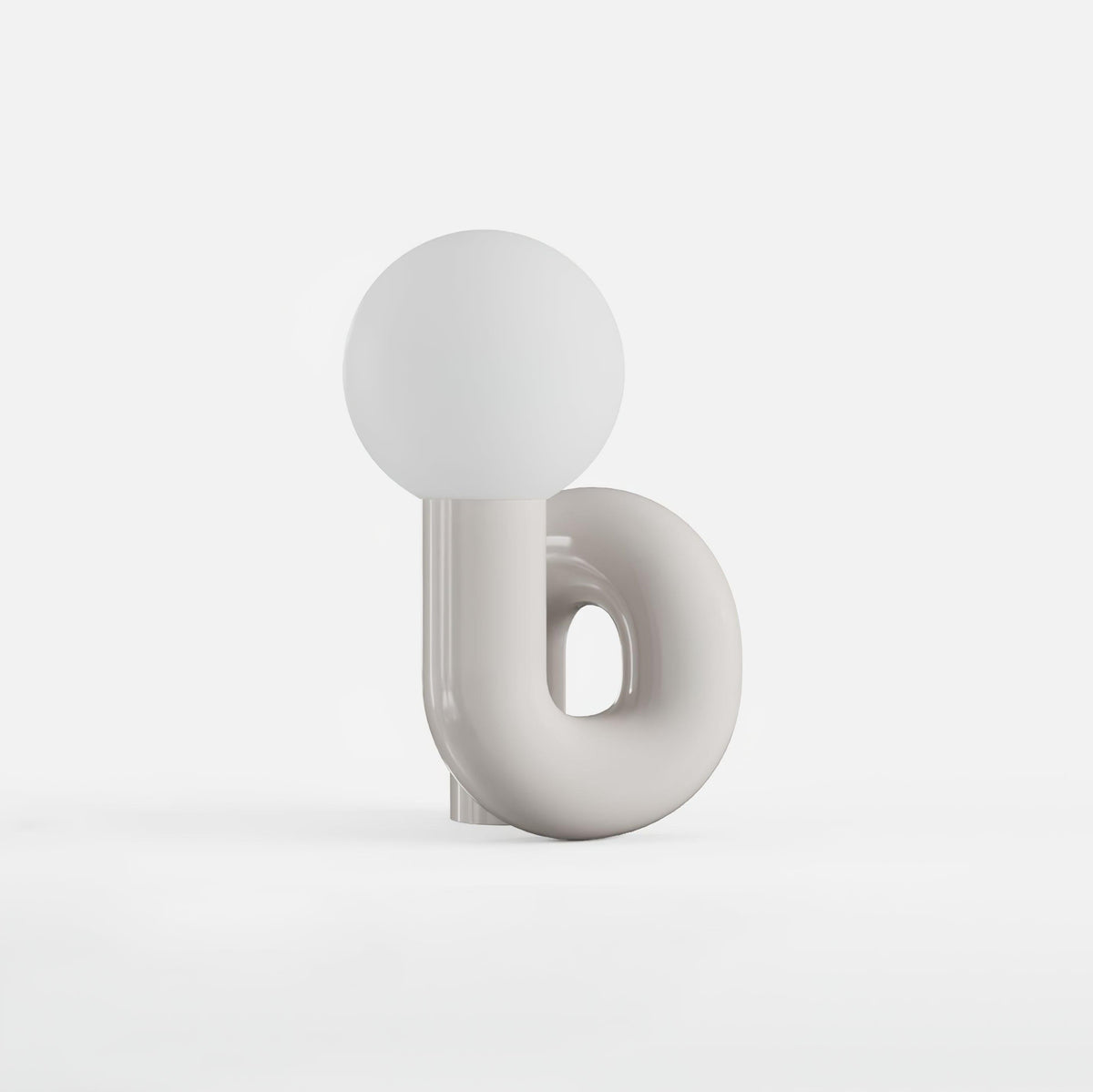 Soreeon Tischlampe Playful N-Form in Weiß