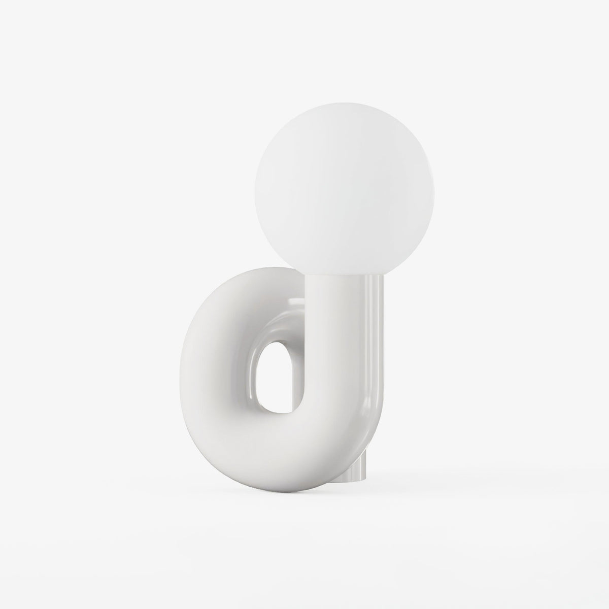 Soreeon Tischlampe Playful N-Form in Weiß