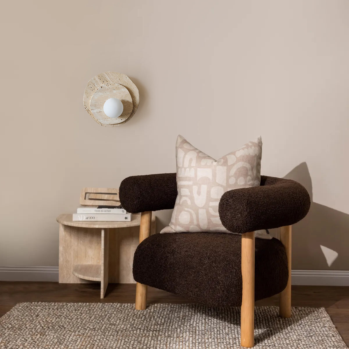 Tavinielle Wandleuchte Travertine Layered Wabi-sabi Ästhetik