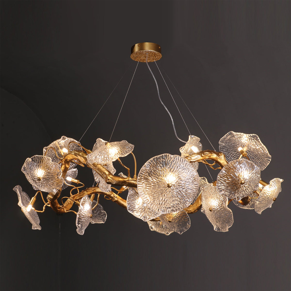Avenhurst Lotus-Glas-Kronleuchter