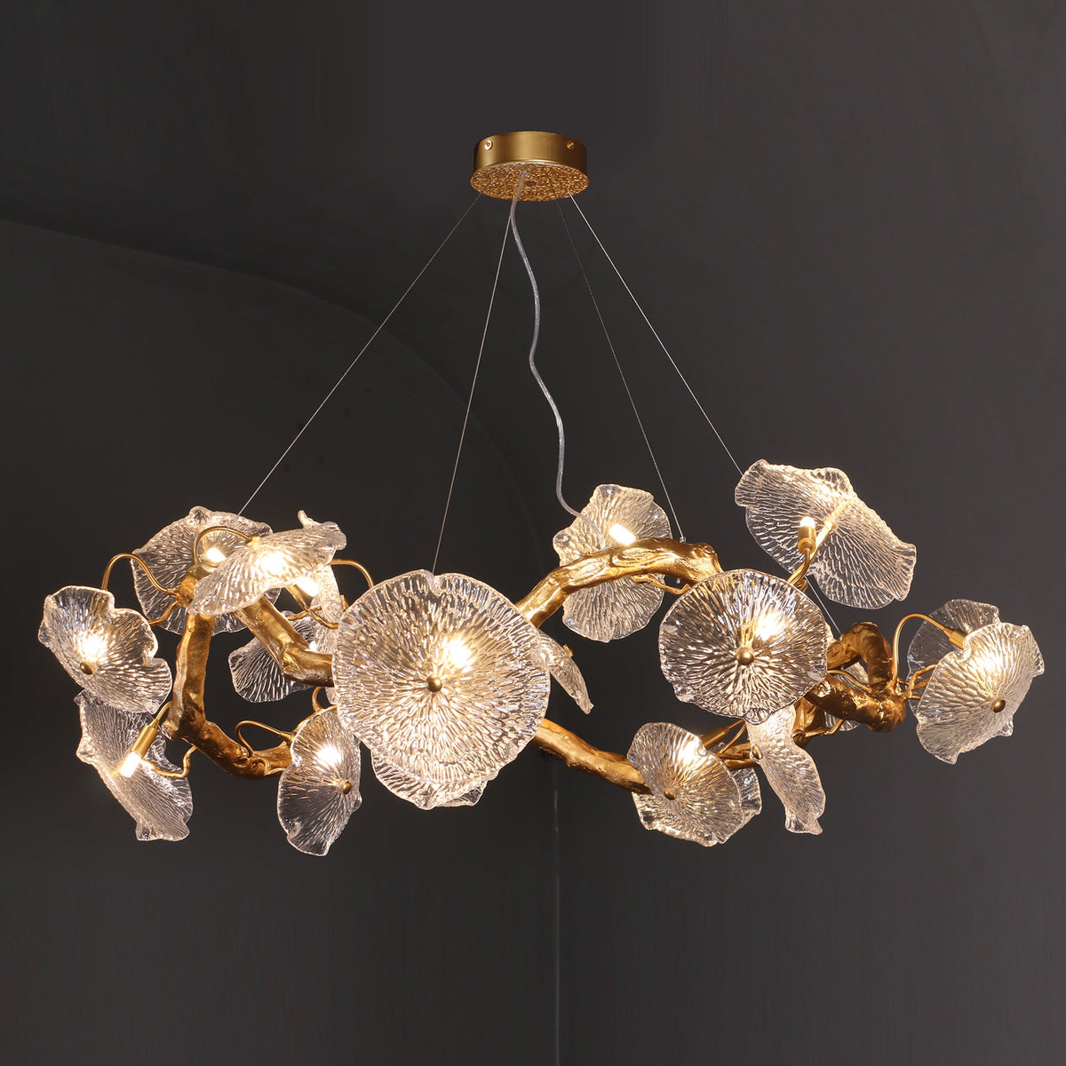 Avenhurst Lotus-Glas-Kronleuchter