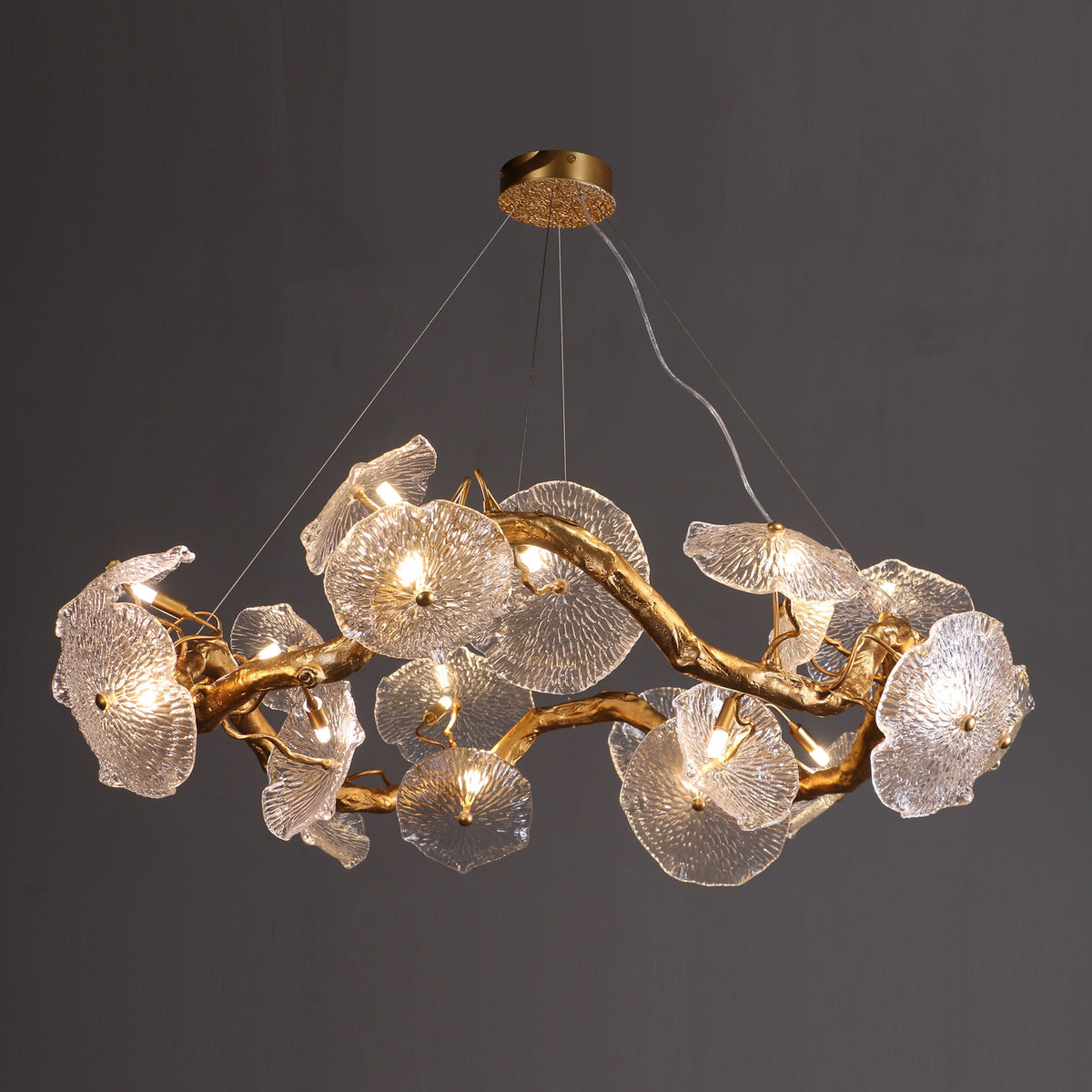Avenhurst Lotus-Glas-Kronleuchter