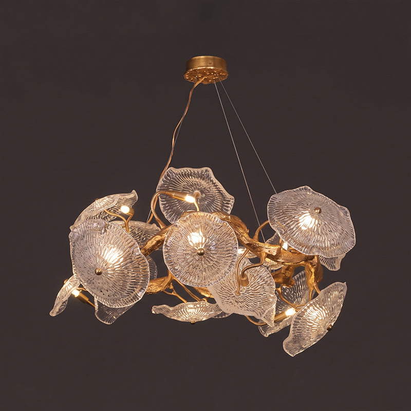 Avenhurst Lotus-Glas-Kronleuchter