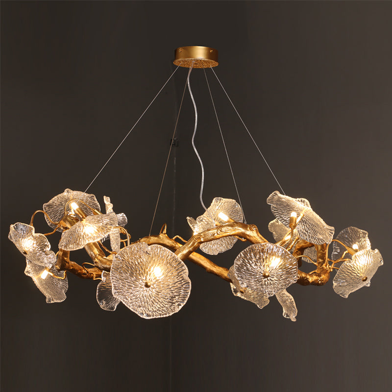 Avenhurst Lotus-Glas-Kronleuchter