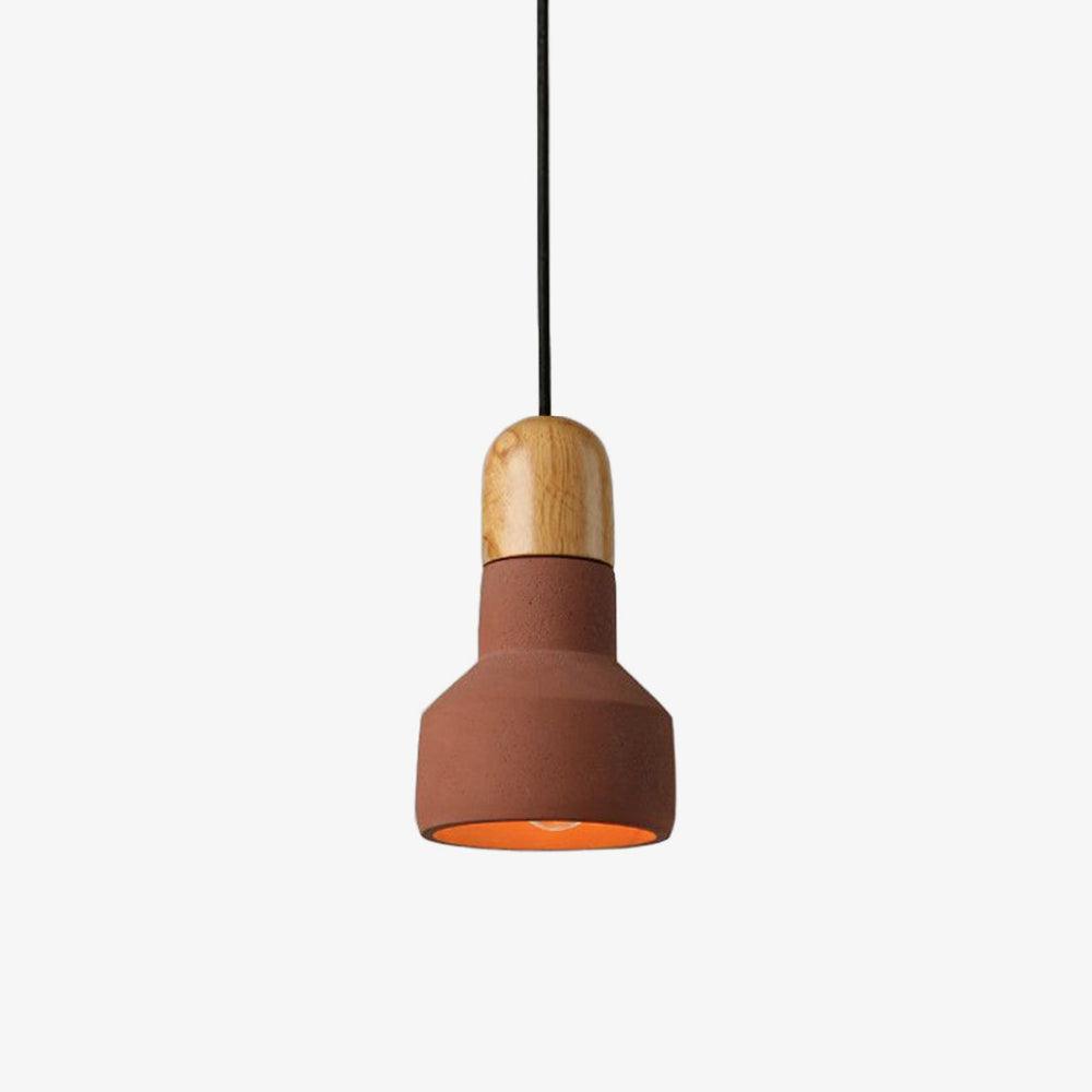 Trio Rustic Pendelleuchte aus Holz in Hellgrau