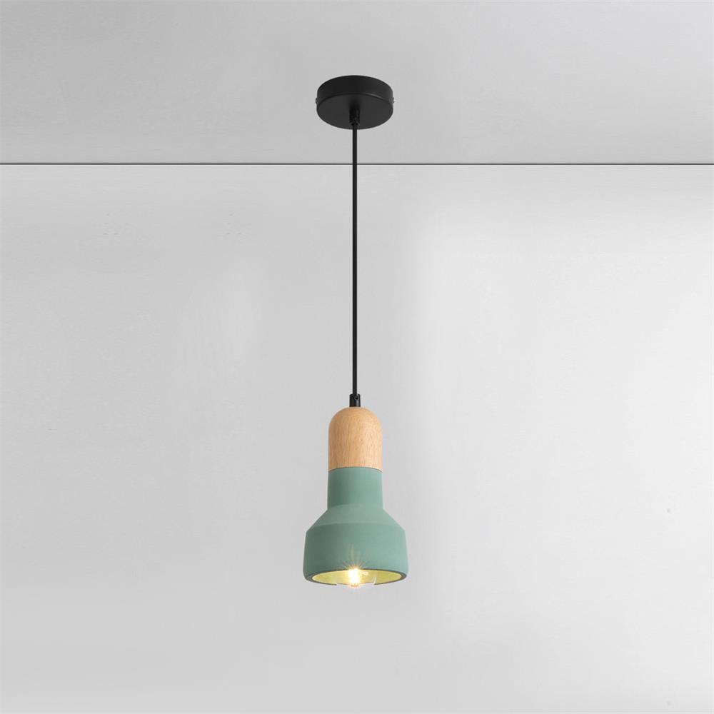 Trio Rustic Pendelleuchte aus Holz in Hellgrau
