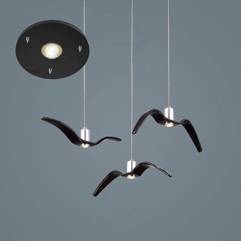 Ivoren Pendelleuchte Vogel Flügel für Wohnraum