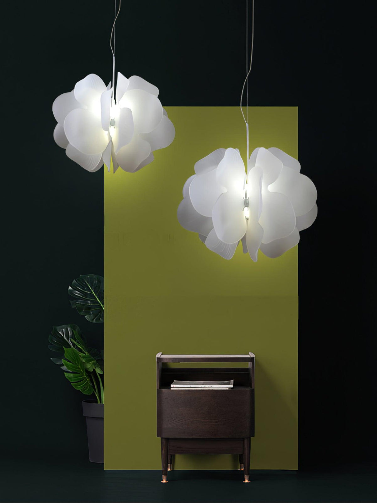 Orelisiella Pendelleuchte Kunststoff Blumendesign
