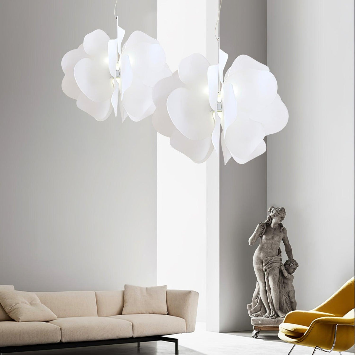 Orelisiella Pendelleuchte Kunststoff Blumendesign