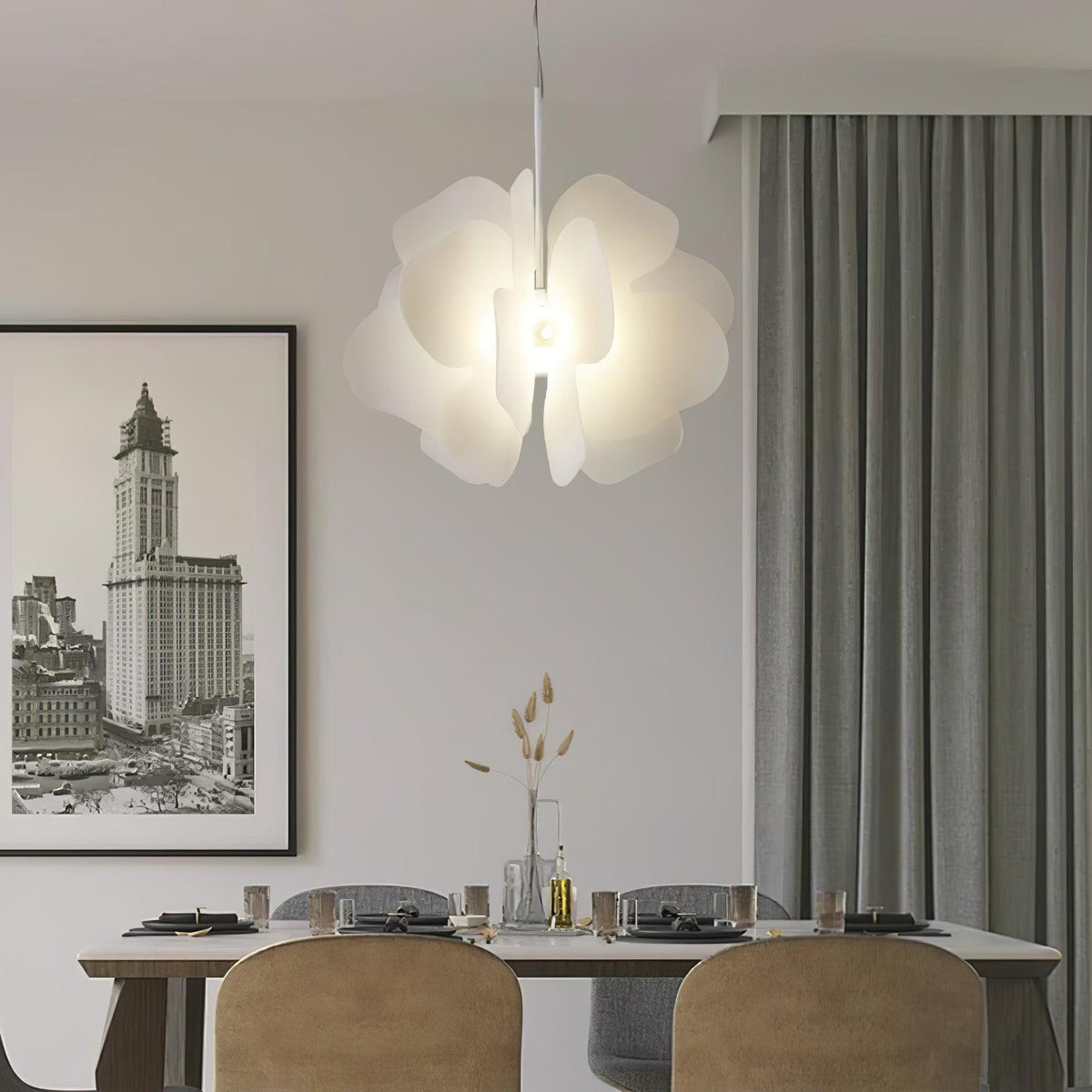 Orelisiella Pendelleuchte Kunststoff Blumendesign