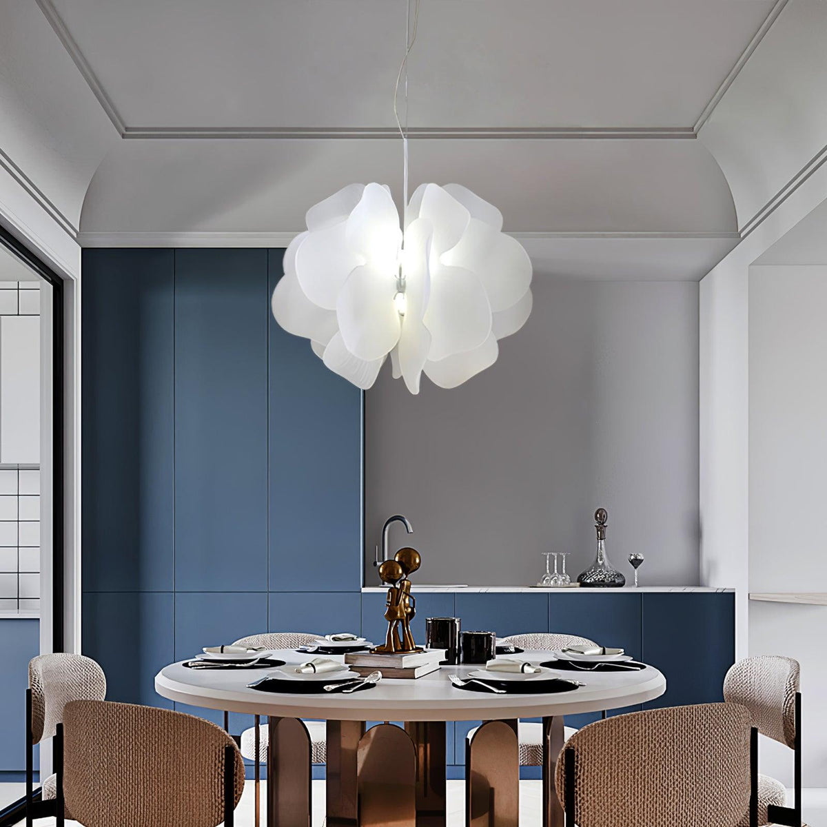 Orelisiella Pendelleuchte Kunststoff Blumendesign
