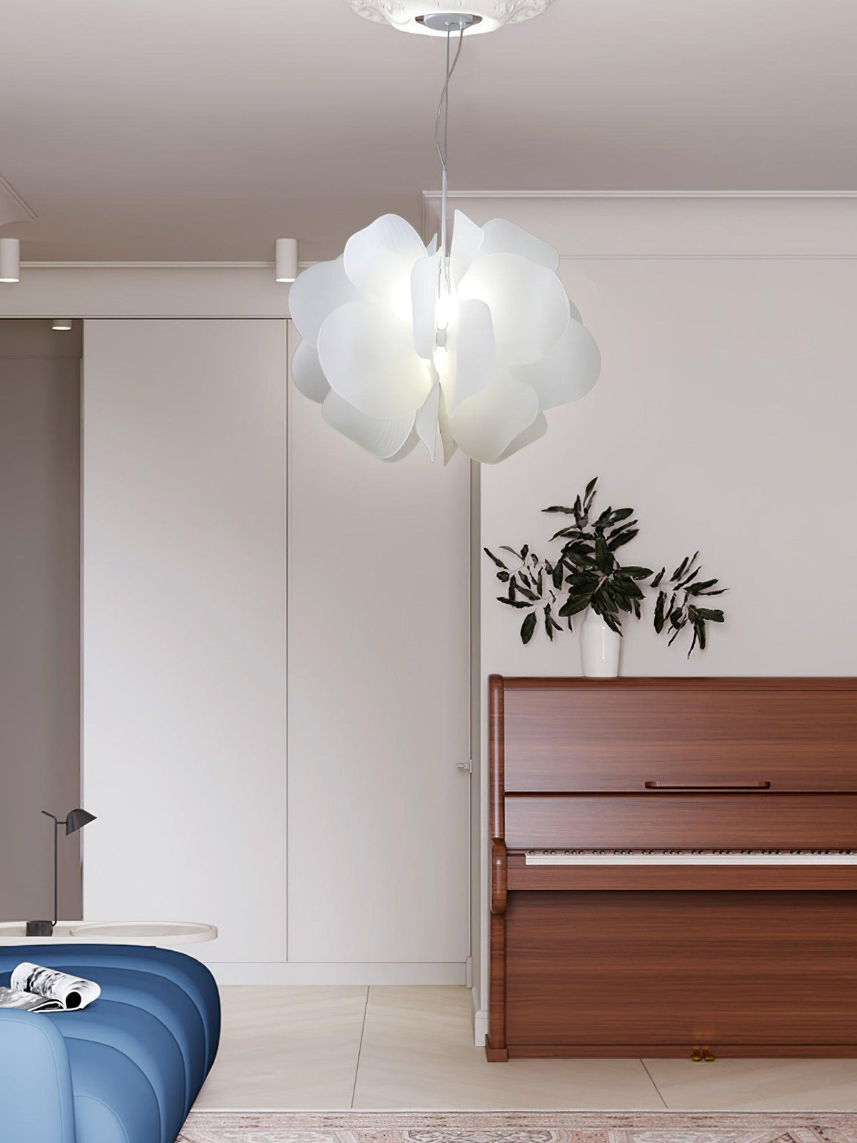 Orelisiella Pendelleuchte Kunststoff Blumendesign