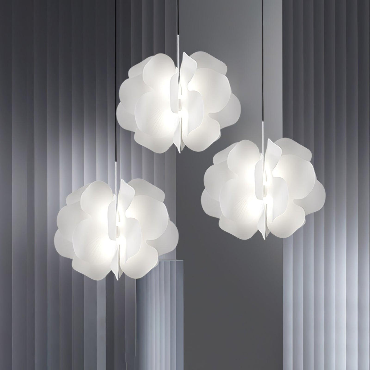 Orelisiella Pendelleuchte Kunststoff Blumendesign