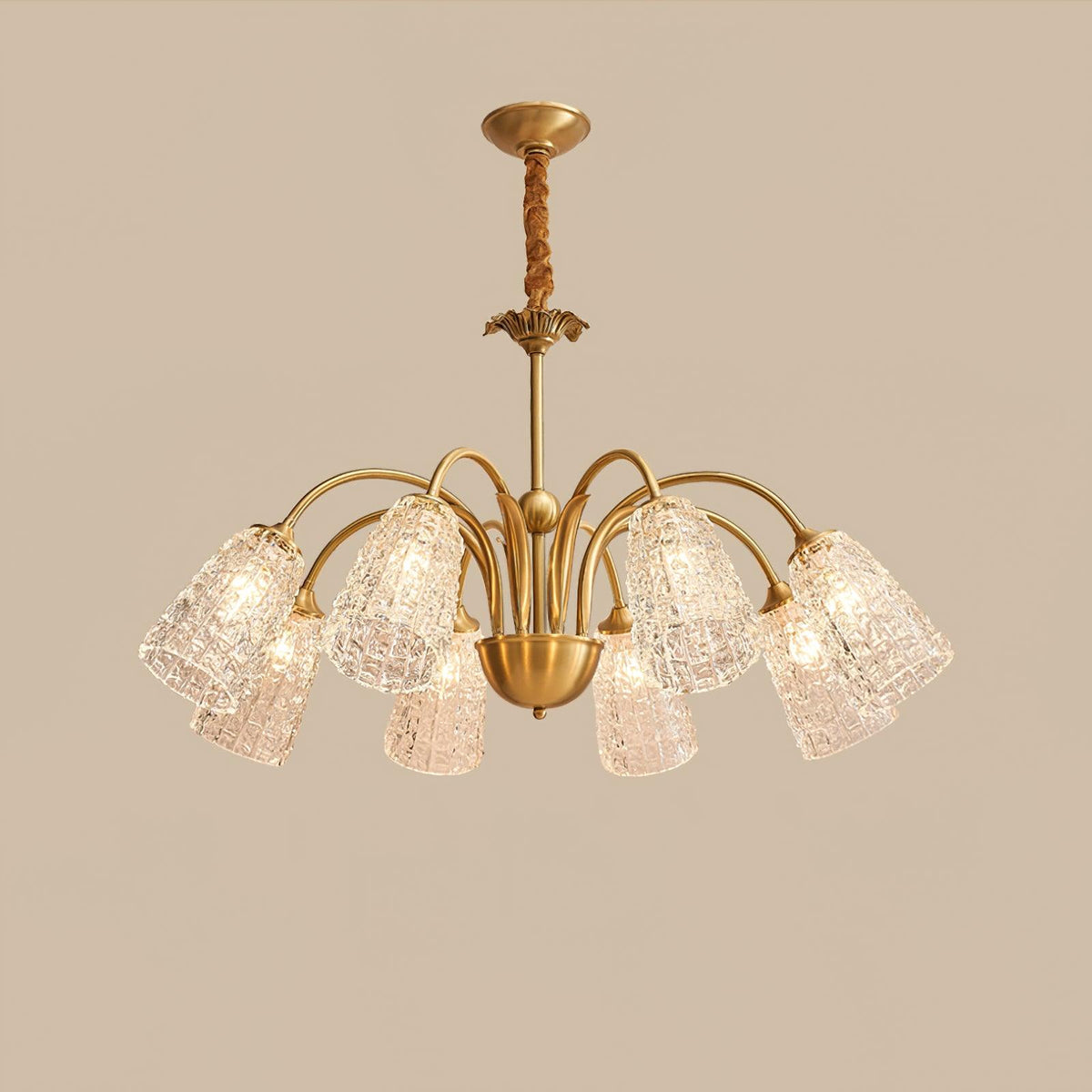 Celiella Vintage-Glas-Kronleuchter