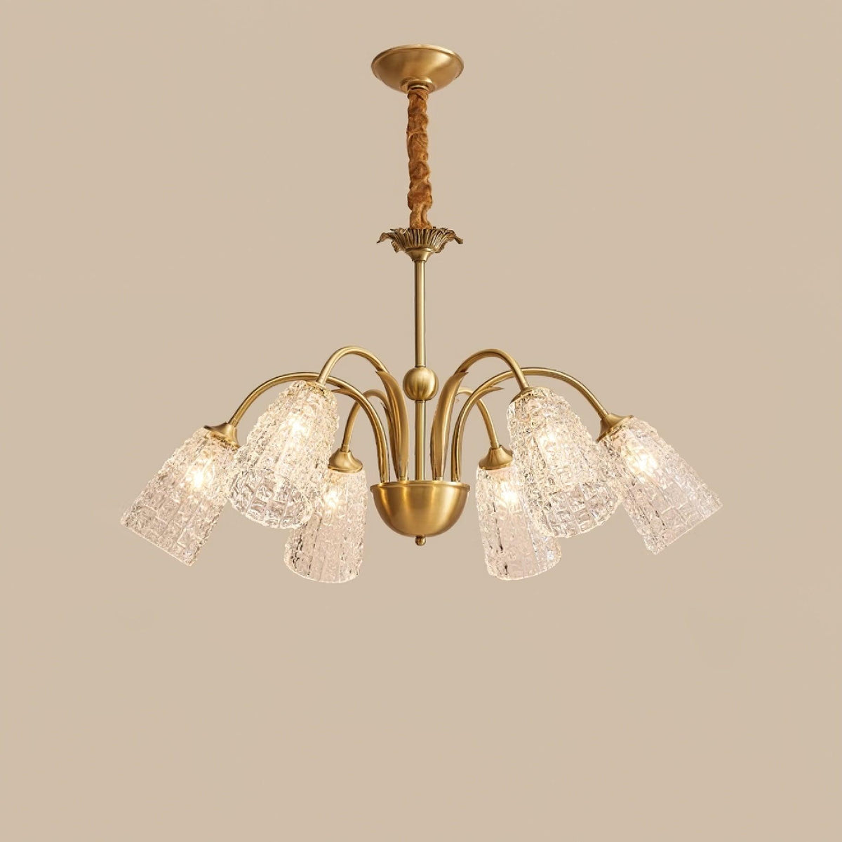 Celiella Vintage-Glas-Kronleuchter