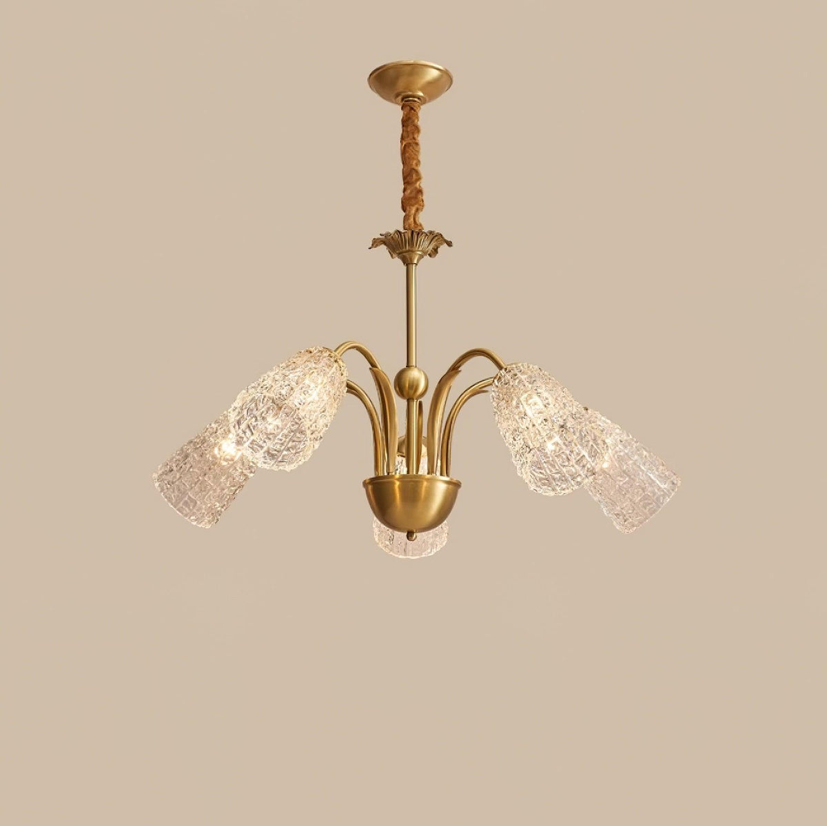 Celiella Vintage-Glas-Kronleuchter