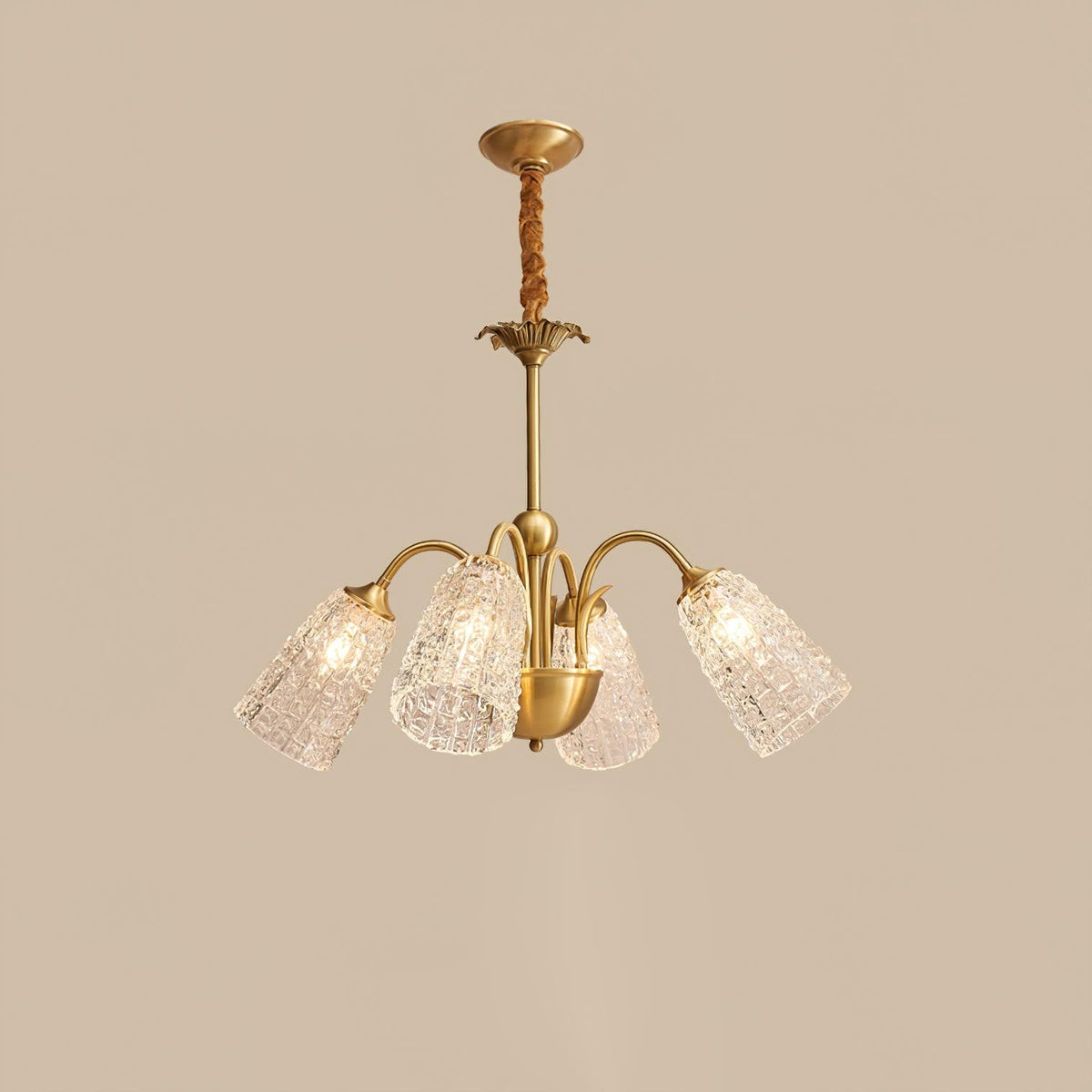 Celiella Vintage-Glas-Kronleuchter