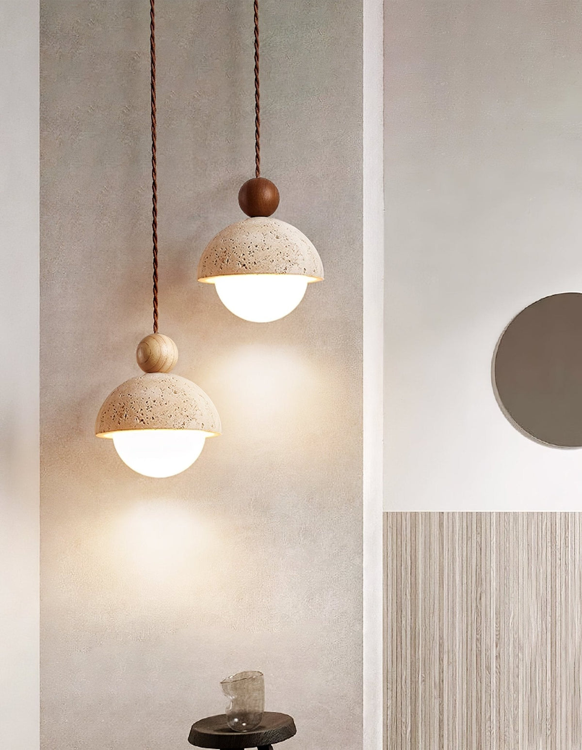 Bexn Travertine Pendelleuchte
