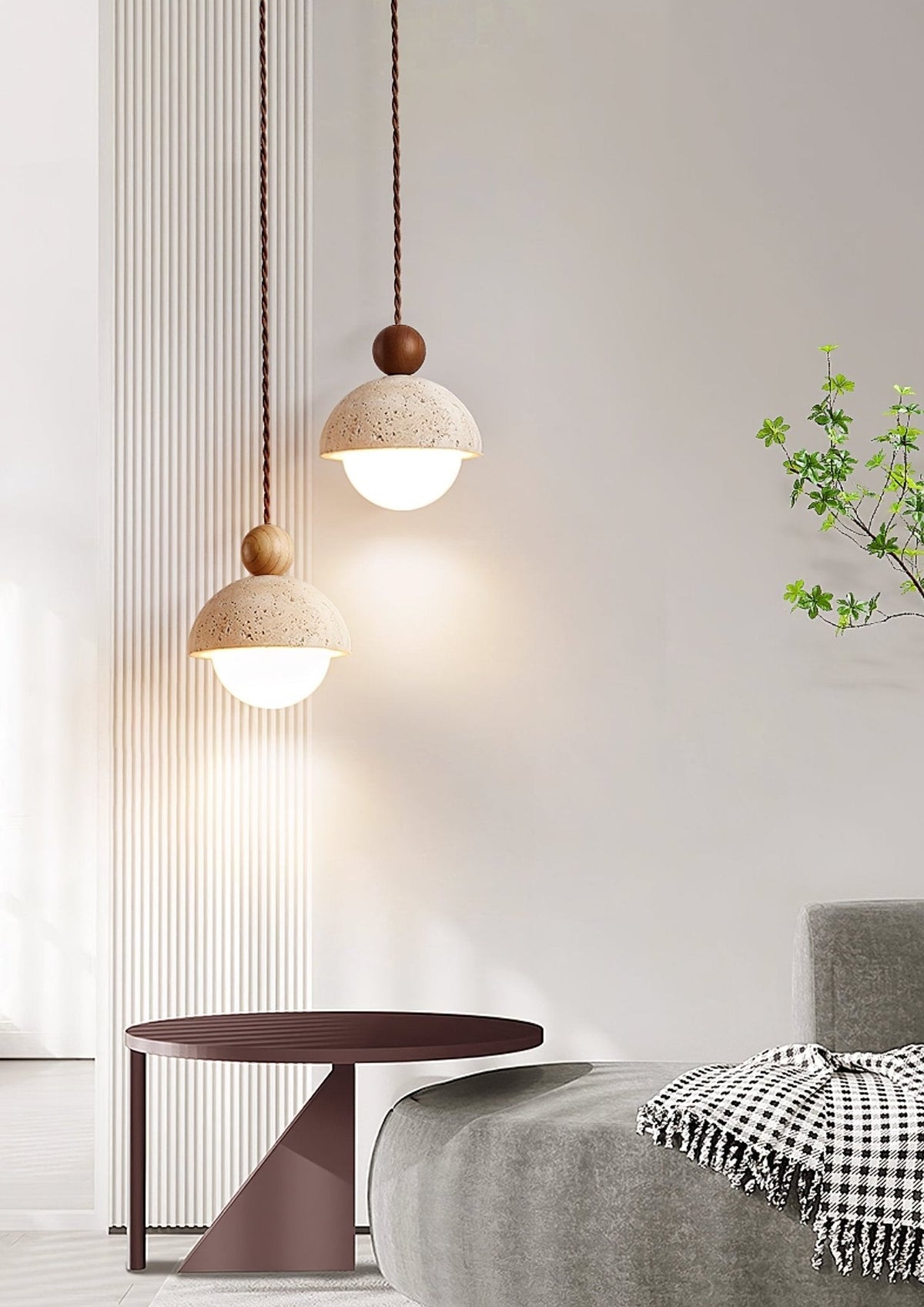 Bexn Travertine Pendelleuchte