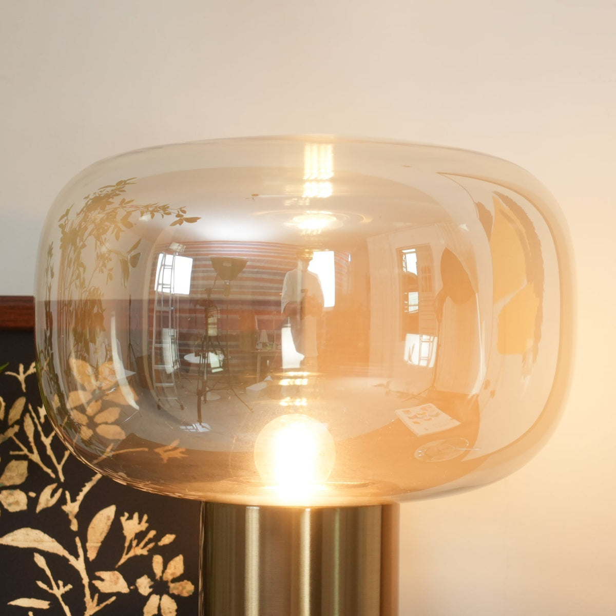 Teloz Industrielle Tischleuchte aus Glas