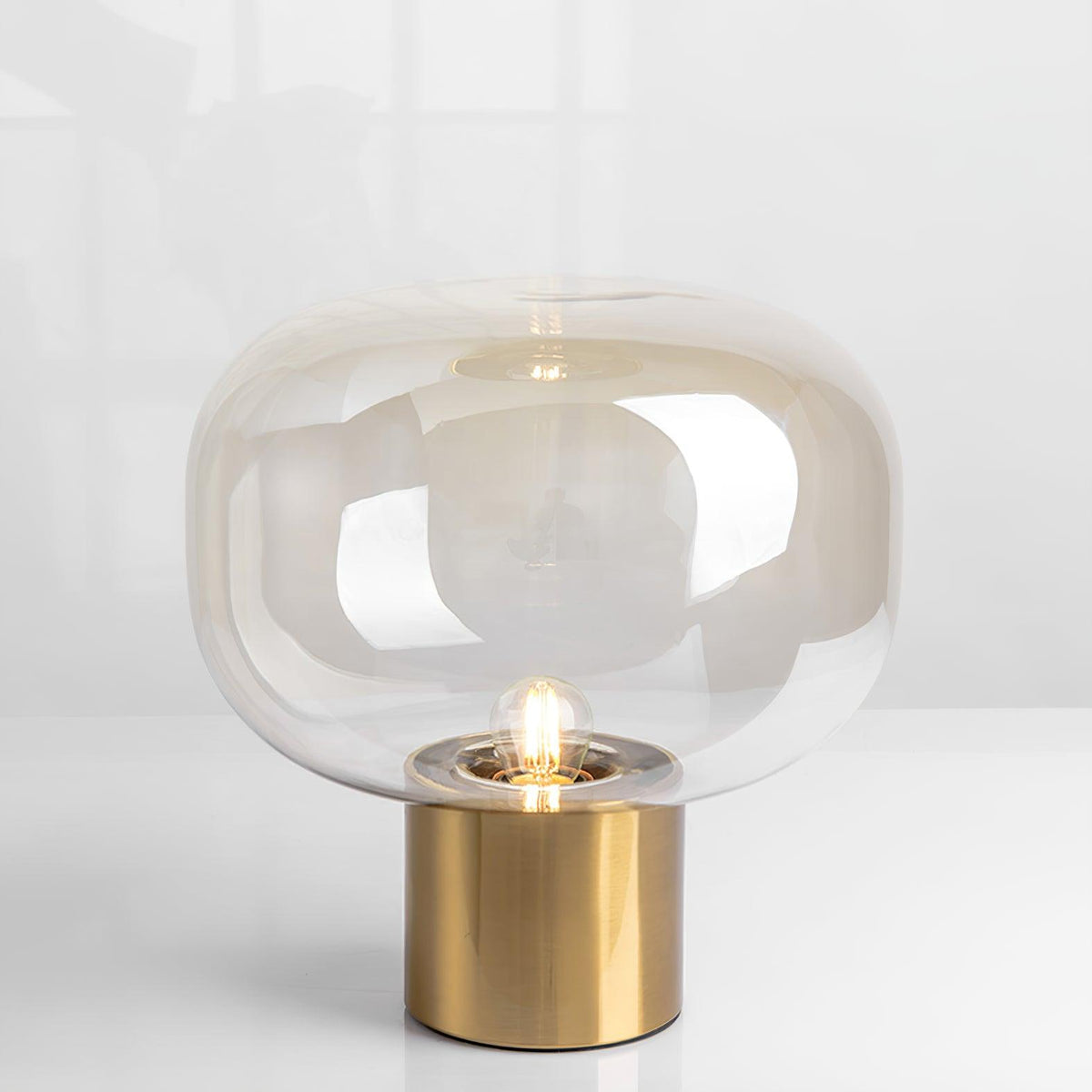 Teloz Industrielle Tischleuchte aus Glas