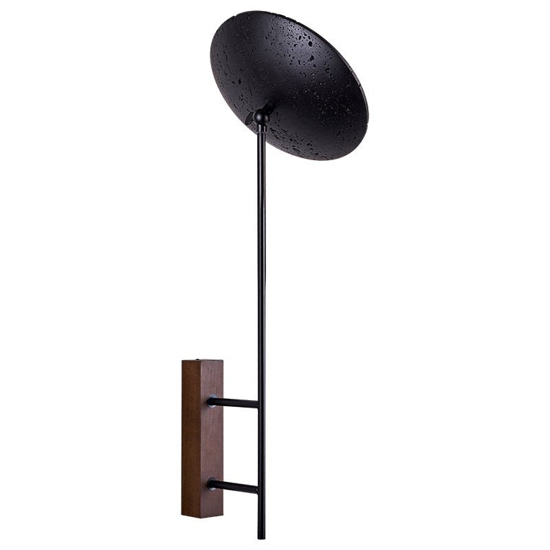 Fawn Sonnenblume moderne schwarze Travertin-Wandleuchte