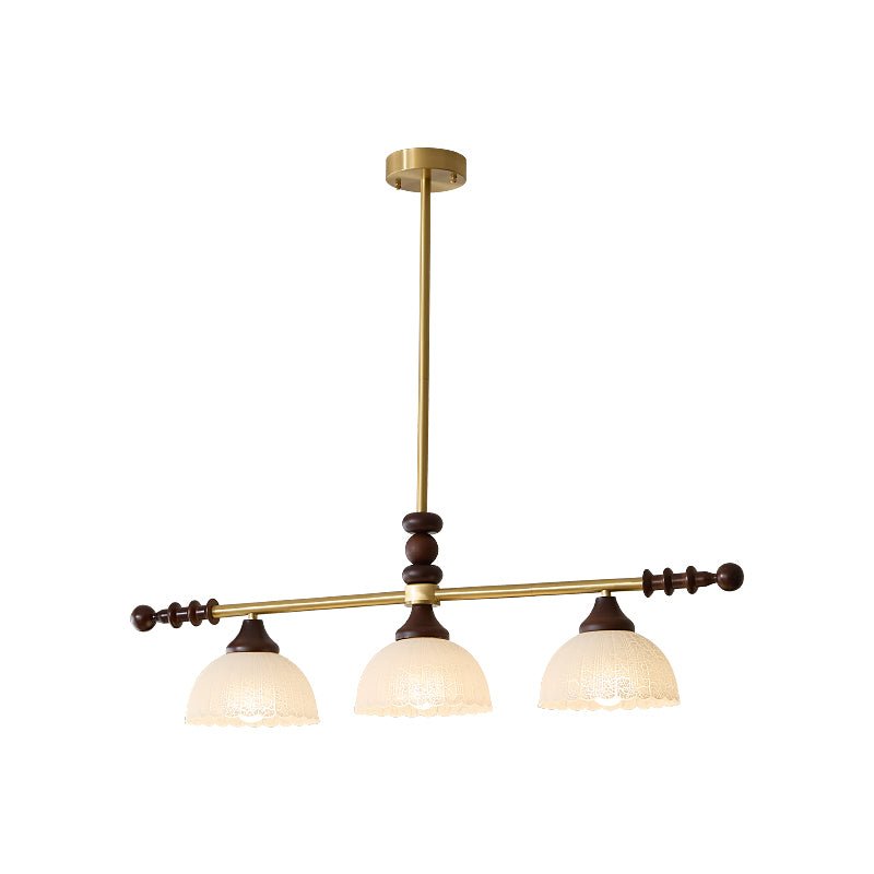 Codoriel traditionelle Pendelleuchte aus Holz mit Glas im Inselstil