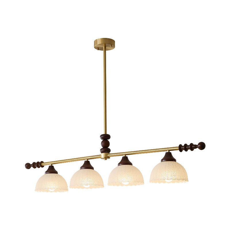 Codoriel traditionelle Pendelleuchte aus Holz mit Glas im Inselstil