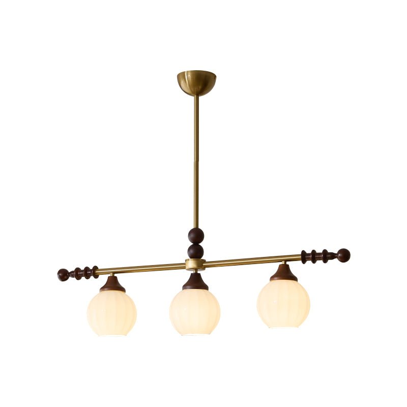 Codoriel traditionelle Pendelleuchte aus Holz mit Glas im Inselstil
