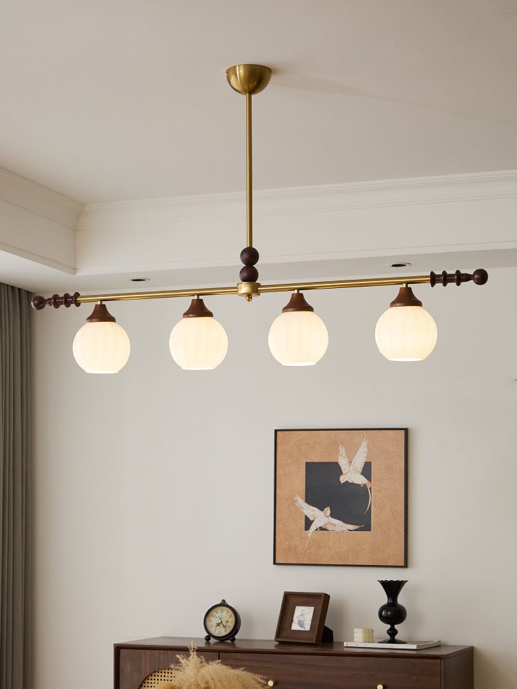Codoriel traditionelle Pendelleuchte aus Holz mit Glas im Inselstil