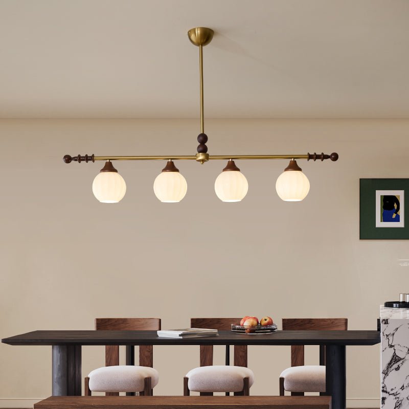 Codoriel traditionelle Pendelleuchte aus Holz mit Glas im Inselstil