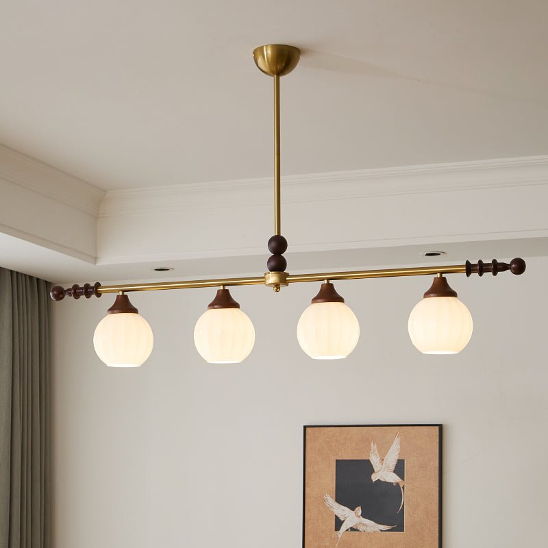 Codoriel traditionelle Pendelleuchte aus Holz mit Glas im Inselstil