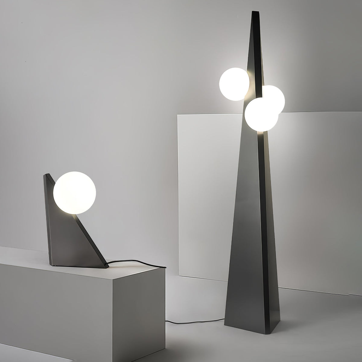 Nixie Geometrische Glas-Tischleuchte