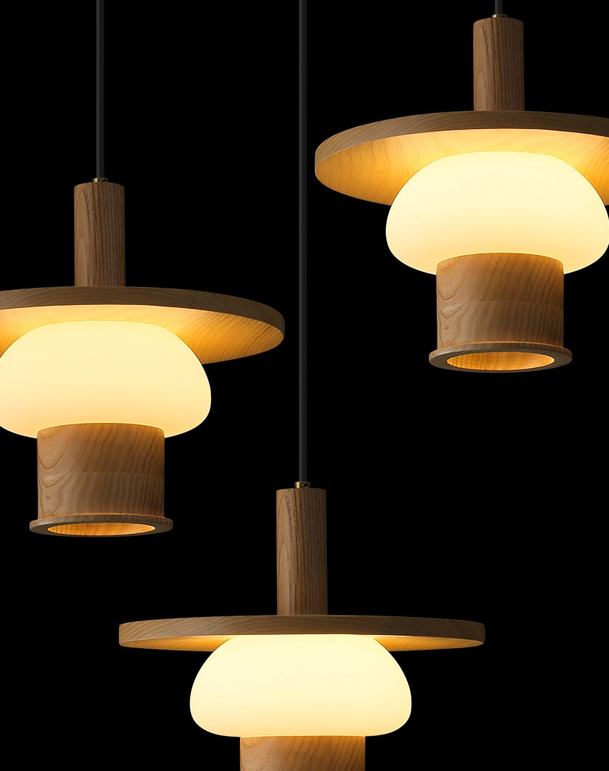 Zephaan traditionelle Kunst klassische Pendelleuchte aus Holz und Glas