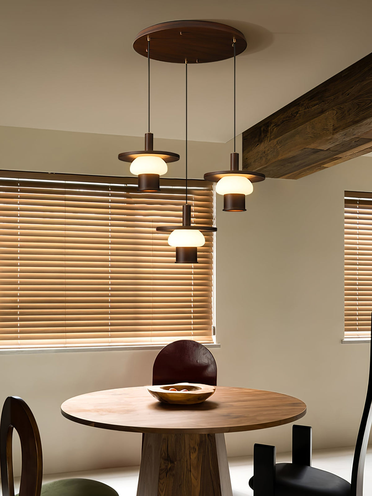 Zephaan traditionelle Kunst klassische Pendelleuchte aus Holz und Glas