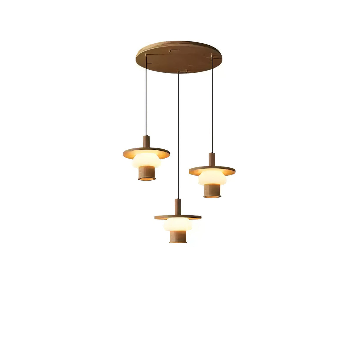 Zephaan traditionelle Kunst klassische Pendelleuchte aus Holz und Glas