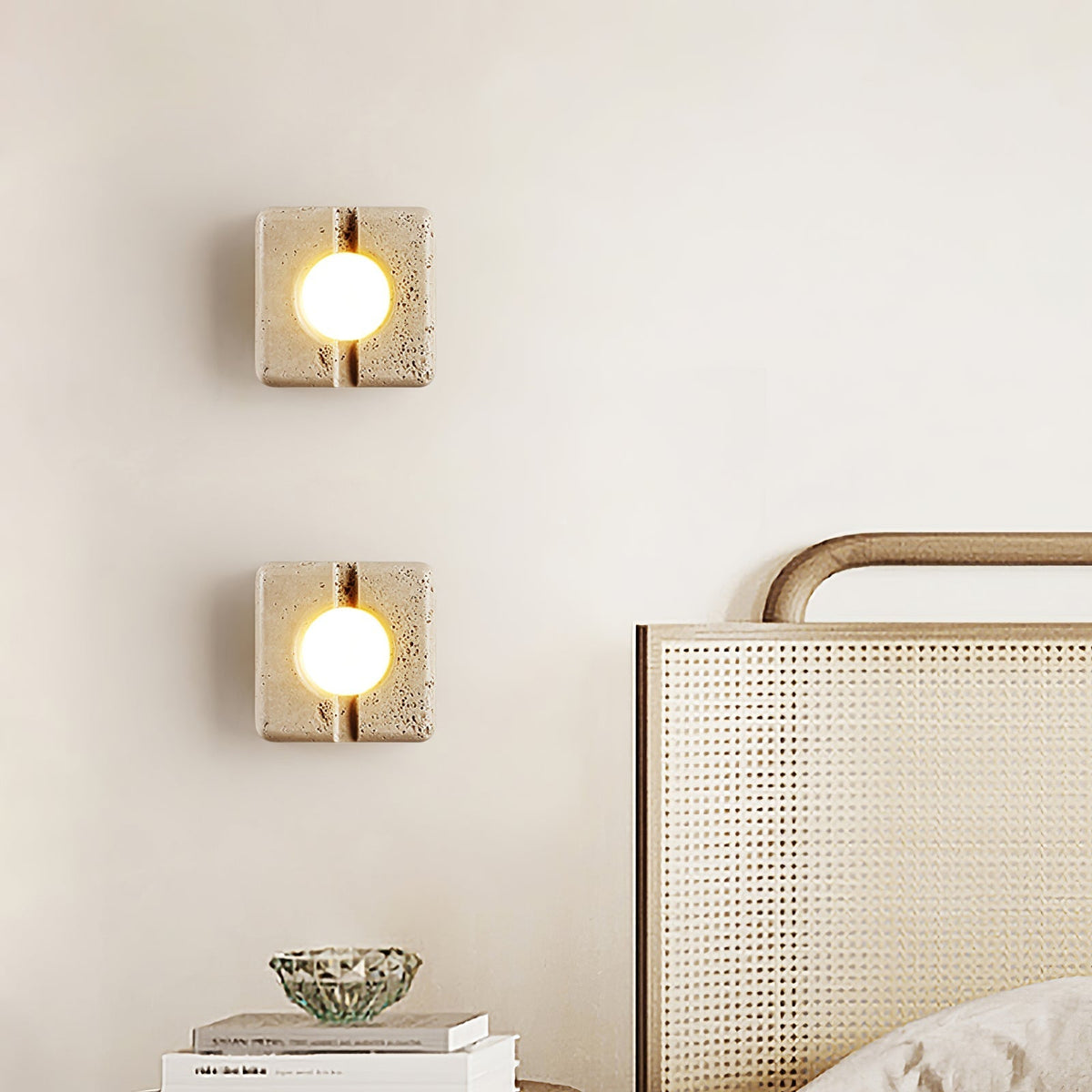 Valaora Travertine Wandleuchte