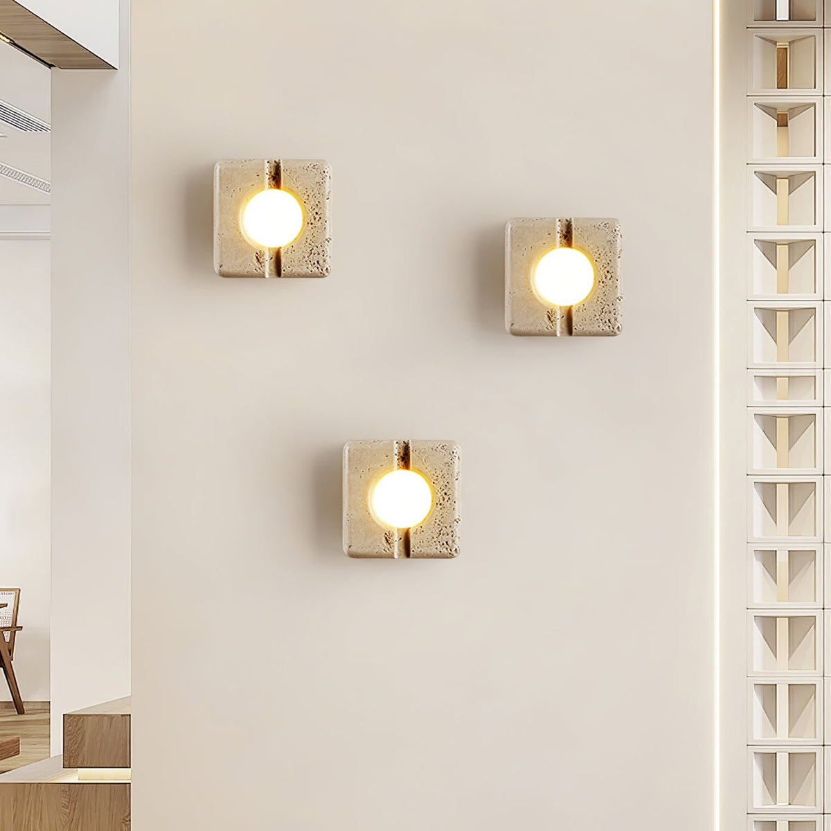 Valaora Travertine Wandleuchte
