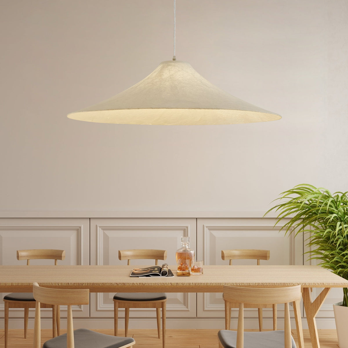 Abbotswell zeitgenössische minimalistische Pendelleuchte aus Naturstein