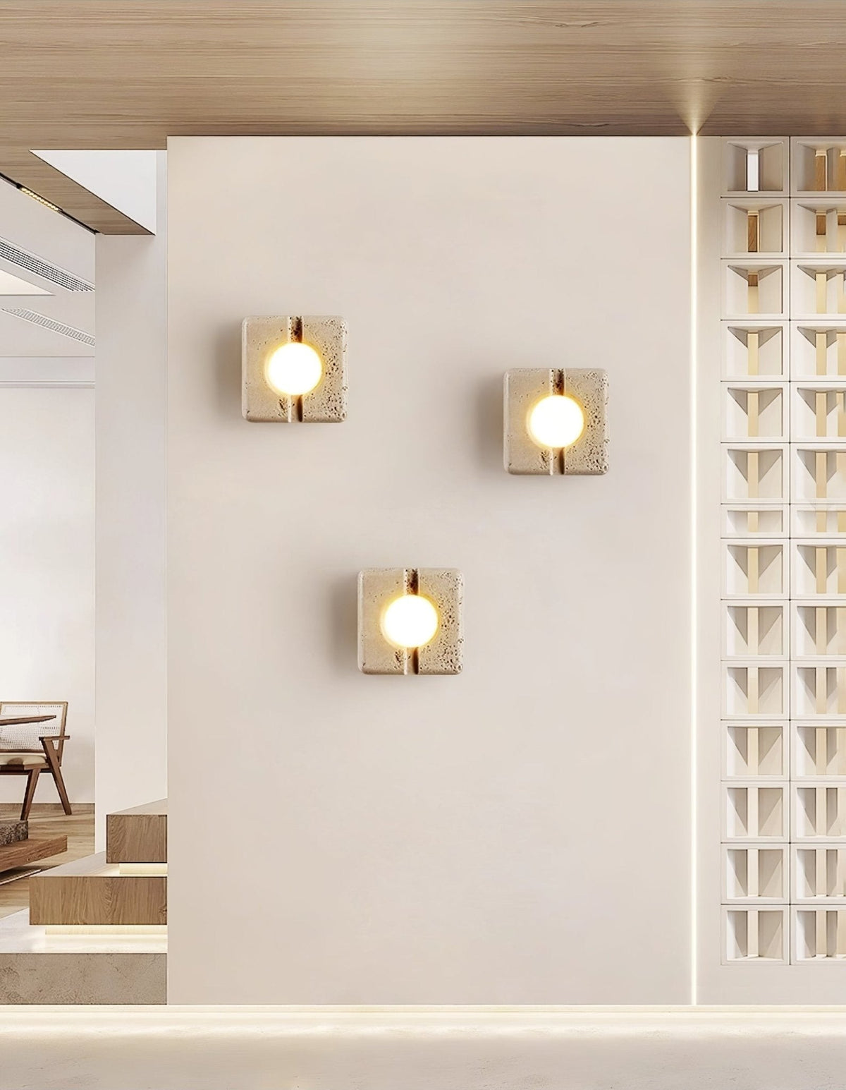 Valaora Travertine Wandleuchte