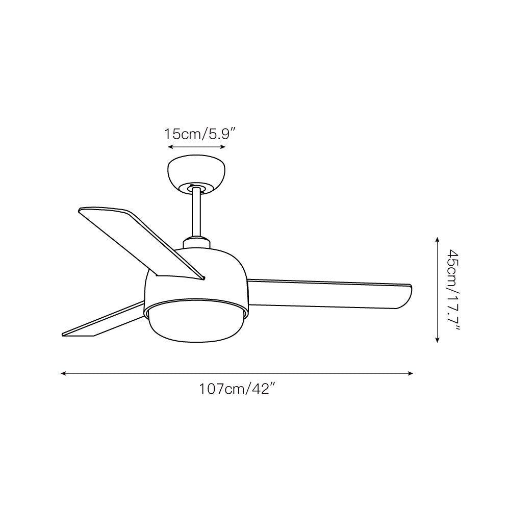 Cirareon Deckenventilator mit Beleuchtung