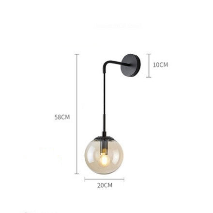 Valentina Modern LED Wandleuchten Innen Schwarz Ess/Wohnzimmer Glas