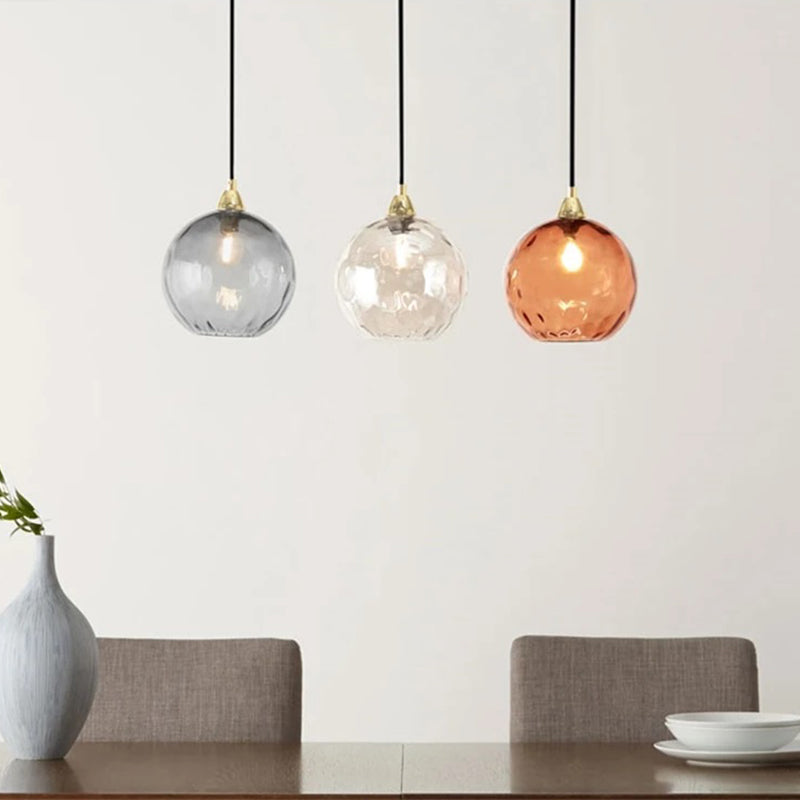 Aria Design LED Bunte Pendelleuchte Glaskugel 1 Flammig Esstisch
